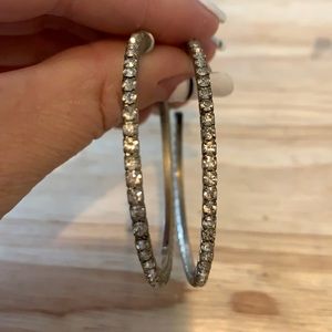 Silver hoop earrings